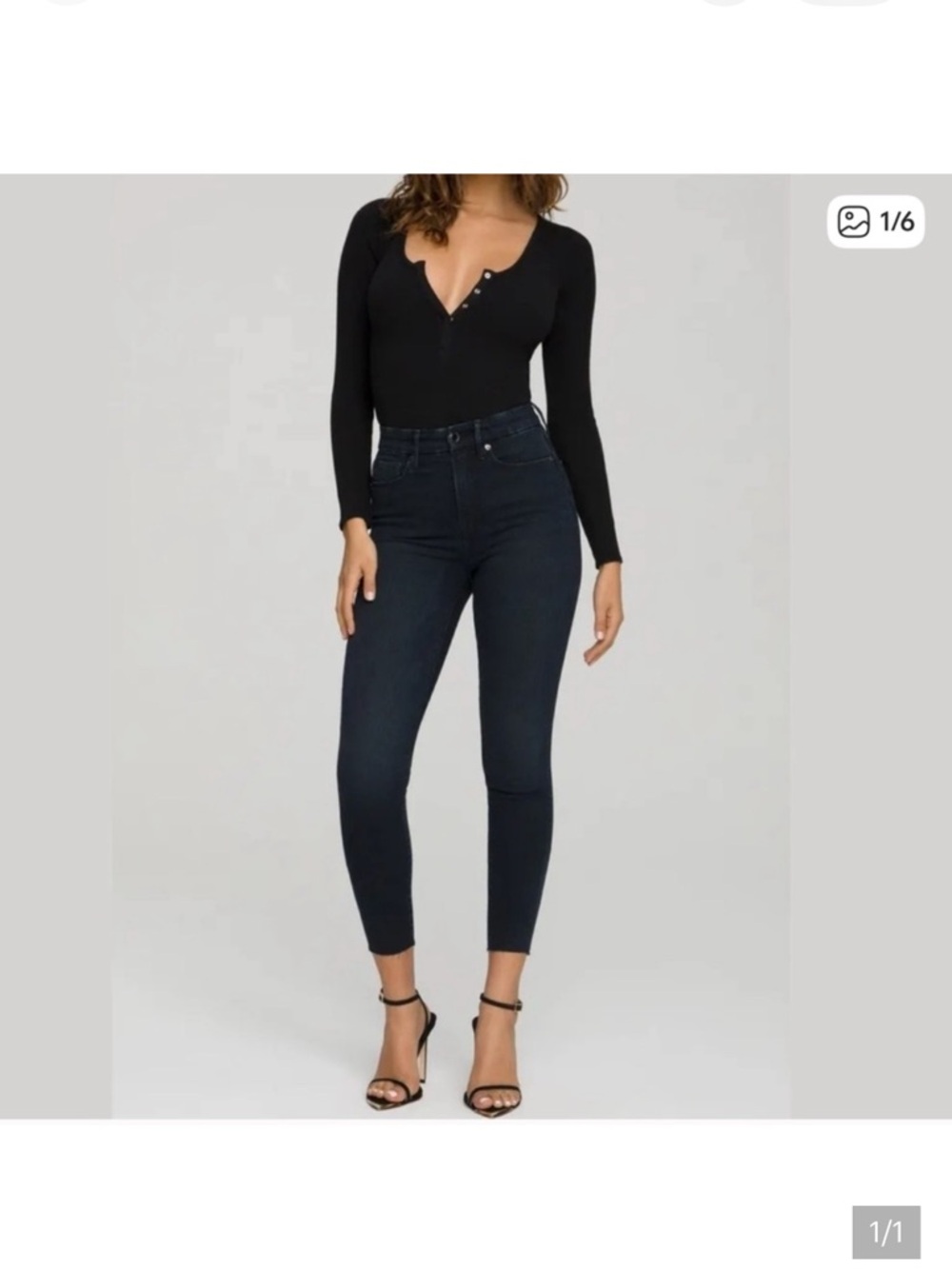 Good American Dark Indigo High-Rise Skinny Jeans